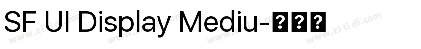 SF UI Display Mediu字体转换